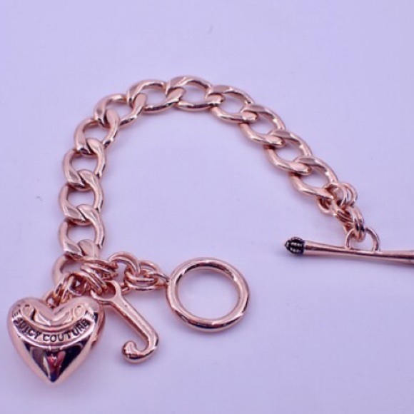 Y2K Juicy Couture PINK CHARM BRACELET NEW BARBIE BARBIECORE RARE HTF PUFF HEART - Picture 4 of 16